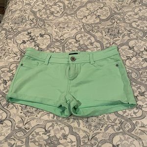 Wet Seal Juniors Lime Green Shorts